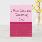 Alles Guteのzum Geburtstag Oma Karte カード (黄色い花)