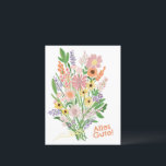 Alles Gute Wildblumen süß Gouache Glückwunsch ポストカード<br><div class="desc">Perfektes, einfaches und niedliches Design für einen "alles gute" Glückwunsch Postcard! Handgemachte Kunst für Sie! Vollständig anpassbar! Klicken Sie auf "Personalisieren" oben, um den Text zu bearbeiten. Klicken Sie auf "Bearbeiten mit dem Designwerkzeug", um die Schriftart, Farben und Einstellungen anzupassen. Erhältlich in einigen Sprachen oder individuell auf Ihre Bedürfnisse anpassen!...</div>