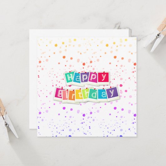 Alles Gute zum Geburtstag カード (正面/裏面インサイチュ)