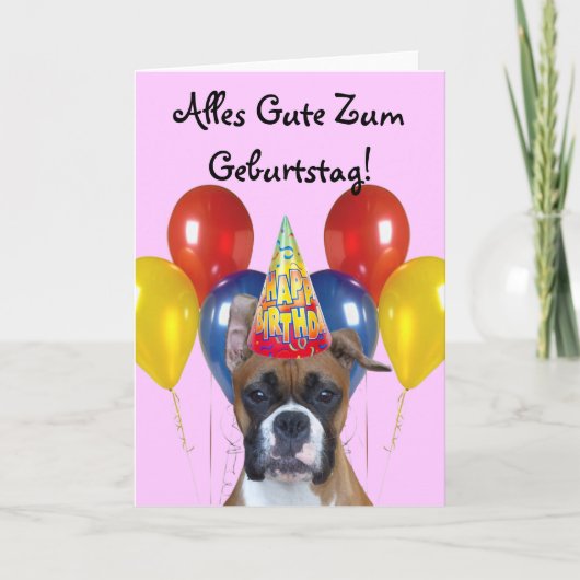 Alles Gute Zum Geburtstag! 誕生日のボクサーカード カード (正面)