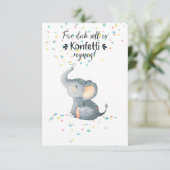 Alles Gute zum Geburtstag Elefant streut Konfetti (スタンド正面)