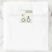 Alles Gute zum Geburtstag Fahrrad スクエアシール (バッグ)