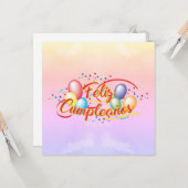 Alles Gute zum Geburtstag | Feliz Cumpleaños カード (正面/裏面インサイチュ)