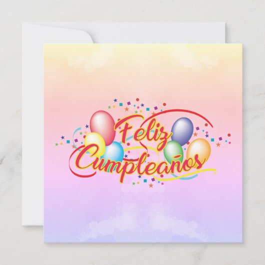 Alles Gute zum Geburtstag | Feliz Cumpleaños カード (正面)