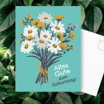 Alles Gute zum Geburtstag Gänseblümchenstrauß ポストカード<br><div class="desc">Passen Sie diese Karte mit Ihrem eigenen Text auf der Vorder- und Rückseite an! Klicken Sie auf "Personalisieren",  um den Text zu bearbeiten,  der auch in mehreren Sprachoptionen verfügbar ist. Karo meinen Shop für mehr oder lass mir wissen,  wenn Sie etwas Angewohntes wollen!</div>