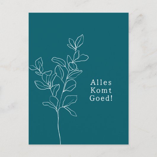 Alles komt goed sterkte beterschap kaart. ポストカード (正面)