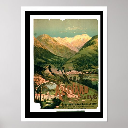 Allevard Les Bainsの広告、Isere (col) ポスター (正面)