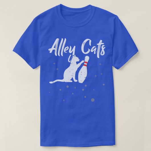Alley Cat Funny Bowler Bowling  Tシャツ (デザイン正面)
