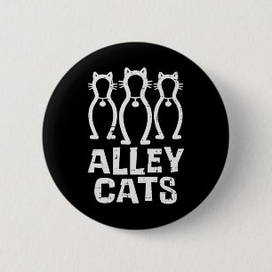 Alley Catsボーリングチームおもしろいユーモアボウリングをする人、 クリケットの投手プレイヤ 缶バッジ