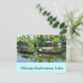Alleypeyの背水、インド ポストカード (スタンド正面)