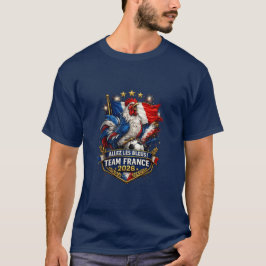 Allez Les Bleus チームフランス 2026 ニワトリ サッカー Tシャツ