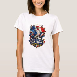Allez Les Bleus チームフランス 2026 ニワトリ サッカー Tシャツ