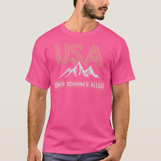 Allgu Usa私たちの美しいAllgu山ハイキングアルプ Tシャツ