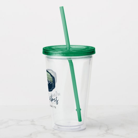 ALLIEスキースノーボーディングゴーグルマウンテンバイブ アクリルタンブラー (左)