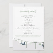 ALLIEセージスノーボーディングマウンテンスキーバチェロレッテ 招待状 (裏面)