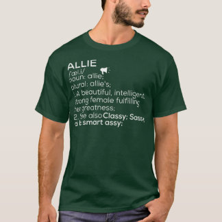 Allie名Allie定義Allie女性名Alli Tシャツ