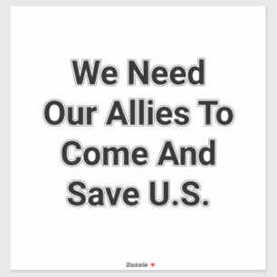 Allies Save US From Trump Hankamer Artjunkhaus アート シール