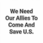 Allies Save US From Trump Hankamer Artjunkhaus Art シール (正面)