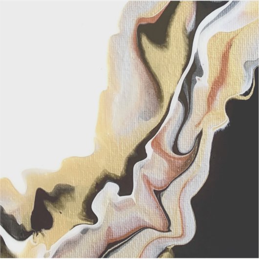 Alligare Abstract Gold Black White Fluid Art シール (正面)