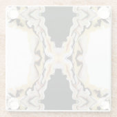 Alligare Golden Abstract Acrylic Fluid Art ガラスコースター (裏面)