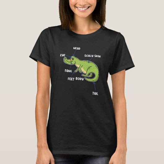 Alligator Anatomy Cute Alligator Tシャツ (正面)