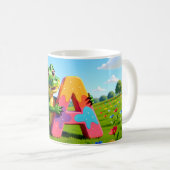 Alligator Andy Mug – A – Alphabet  コーヒーマグカップ (正面右)