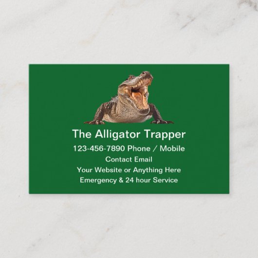 Alligator Animal Trapper Theme 名刺 (正面)