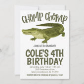 Alligator Birthday Party Invitation 招待状 (正面)