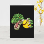 Alligator Crocodile Dinosaur Softll Character  カード (黄色い花)