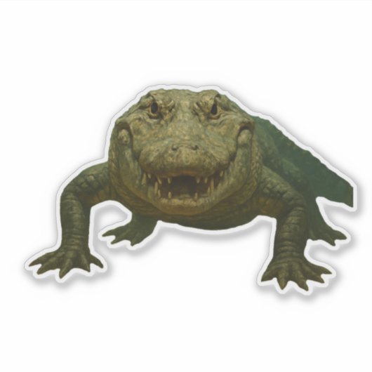 Alligator Cut-out Sticker シール (正面)