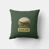 Alligator Dark Green Pillows クッション (裏面)