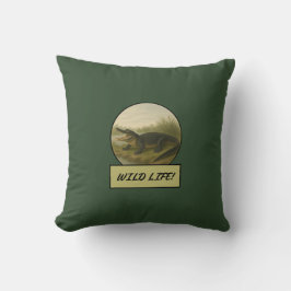 Alligator Dark Green Pillows クッション
