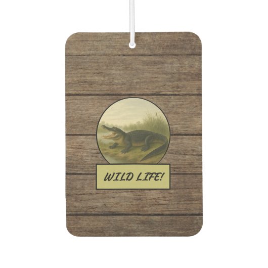 Alligator Dark Wood Grain Auto/Truck Air Freshener カーエアーフレッシュナー (正面)