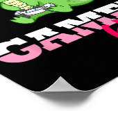 Alligator Gamer Girl Gaming  ポスター (角)