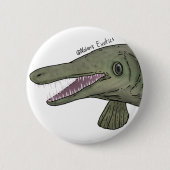 Alligator gar pin 缶バッジ (正面)