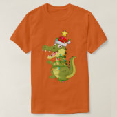 Alligator Lighting Xmas Tree Matching Alligator Ch Tシャツ (デザイン正面)