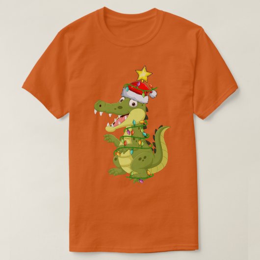 Alligator Lighting Xmas Tree Matching Alligator Ch Tシャツ (デザイン正面)