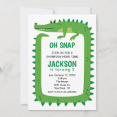 Alligator Party Invitation 招待状 (正面)