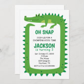 Alligator Party Invitation 招待状 (正面/裏面)