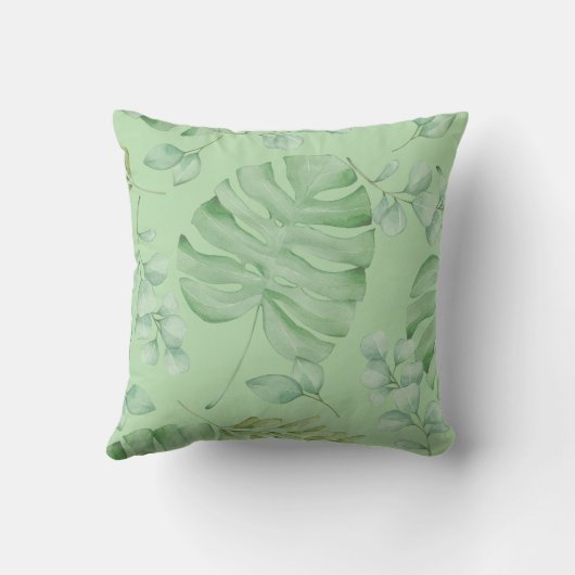 Alligator Pillow – Jungle Letter A – Custom Name  クッション (裏面)