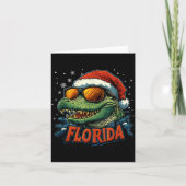 Alligator Santa Funny Florida Holiday Christmas Xm カード (正面)