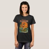 Alligator Surfing Coastal Life Graphic Retro Surf Tシャツ (正面フル)