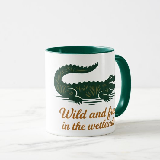 Alligator Swamp Nature Graphic Tee マグカップ (正面右)