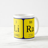 Alliraの周期表の名前のマグ コーヒーマグカップ (正面右)