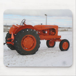 Allis Chalmersのトラクターの雪場面Mouspad マウスパッド