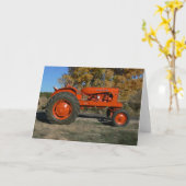 Allis Chalmers WD45の1955年のトラクターの挨拶状 カード (黄色い花)