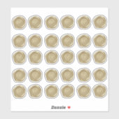 Allison1黄色の金ゴールドワックスシフェイクステッカー シール (シート)