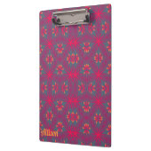 ALLISON～ピンク、紫、黄、灰色のデザイン クリップボード (左)