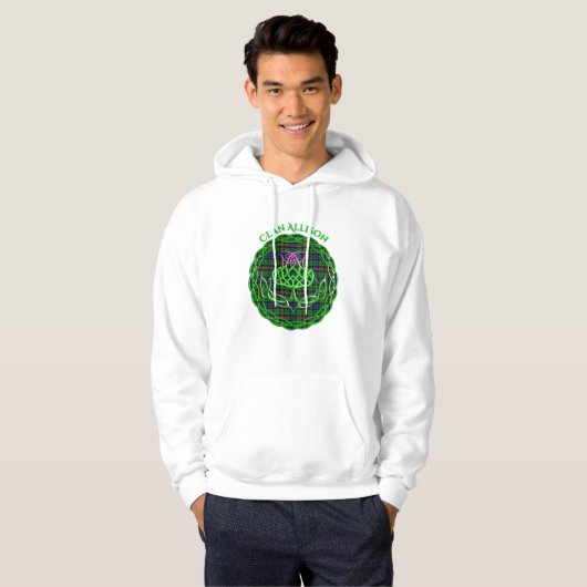 Allison Scottish Tartan Celtic Thistle パーカ (正面フル)