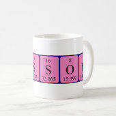 Allisson周期表名mug コーヒーマグカップ (正面右)